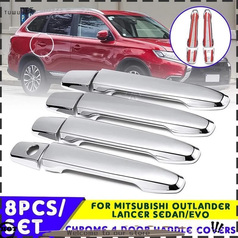 Heheshophtrshj1abs Chrome Maçaneta Da Porta Lateral Capa Guarnição 8 Unidades Para Sedan Sport ASX 2008-2014