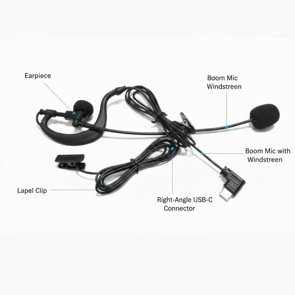 Fones De Ouvido Intra-Auriculares , Fone Auricular De Interface Tipo C De Intercomunicação Bluetooth V6 Com Redução De R
