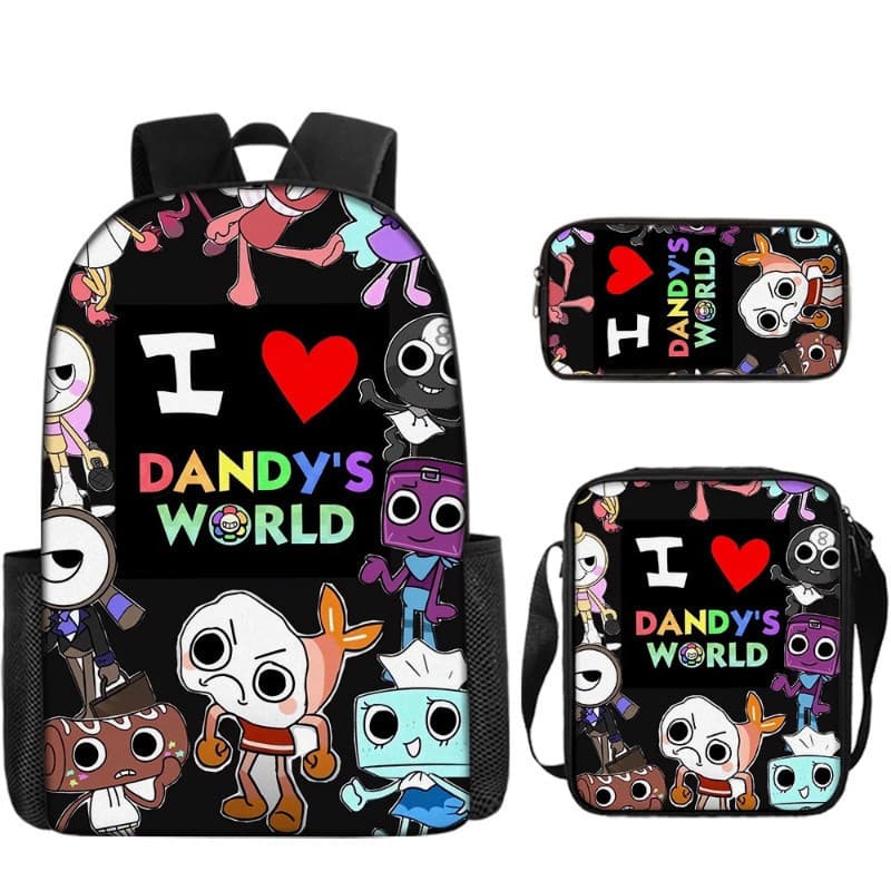 Conjunto de mochila de 3 peças, bolsa de ombro infantil, estojo, mochila infantil, mochila escolar durável com desenhos