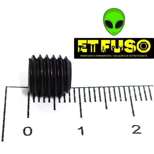Kit 10 Parafuso Allen Sem Cabeça M8 X 8mm Oxidado Preto