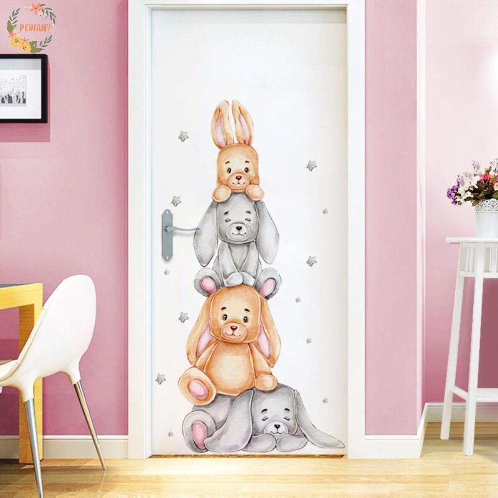 PEEWANY1 Adesivos De Parede De Gato , Decalques Desenho Animado Em PVC , Arte Criativa Removível E Fofa Janela De Papel