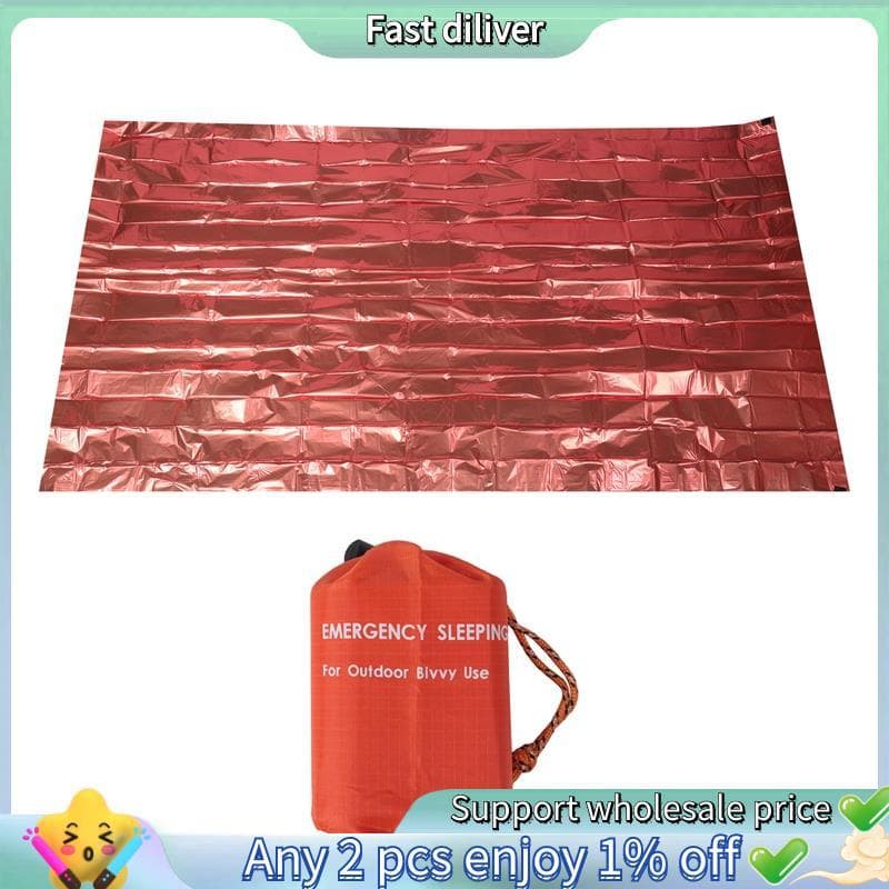 Saco De Dormir De Emergência Para 2 Pessoas , Sacos Sobrevivência , Térmico De Bivy , Cobertor Acampamento E Caminhada