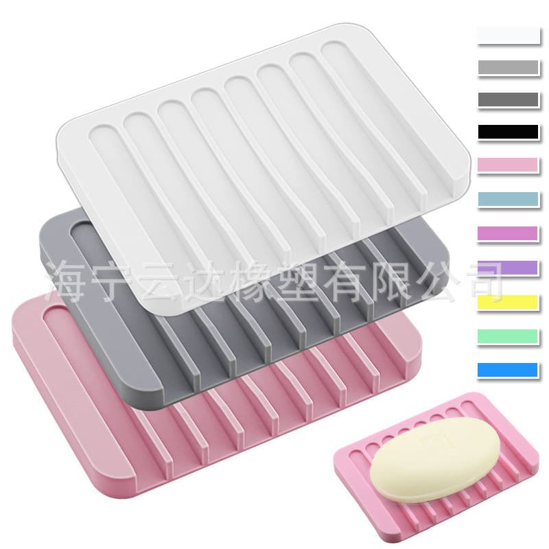 Suporte de Sabonete de Silicone Criativo, Bandeja de Sabonete Antiderrapante para Banheiro, Caixa de Sabonete de Silicon