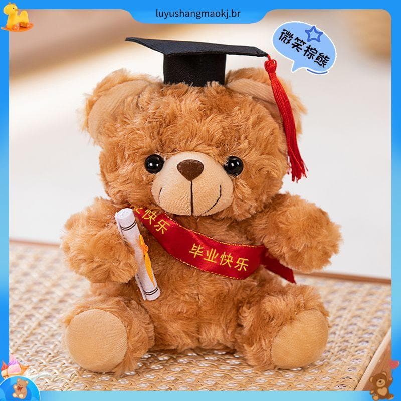 Urso de Formatura Dr. Chapéu Dr. Urso brinquedo de pelúcia urso de pelúcia boneca Ragdoll formatura presente comemo