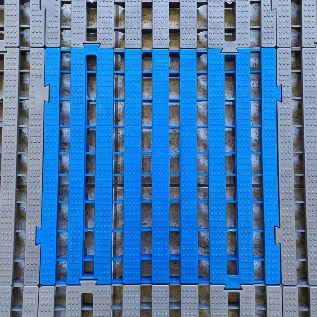 4 Pallet Palete Piso 50x50 Deck Estrado Plastico Azul