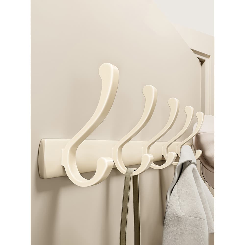 Cabide branco de leite atrás da porta, cabide de roupas sem perfuração, entrada de entrada, armário, gancho pegajoso for