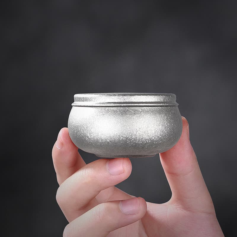 Caddy de chá de titânio puro Mini portátil selado caddy tamanho pequeno liga de titânio caixa de medicina portátil Pu'er