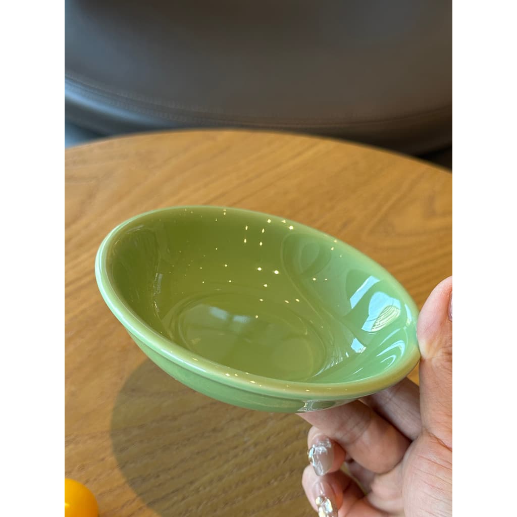 Tuxton Tuxton Abacate Verde Cerâmica Mergulhando Tempero Prato Chinês Underglaze Cor Tempero Prato 1 Pacote