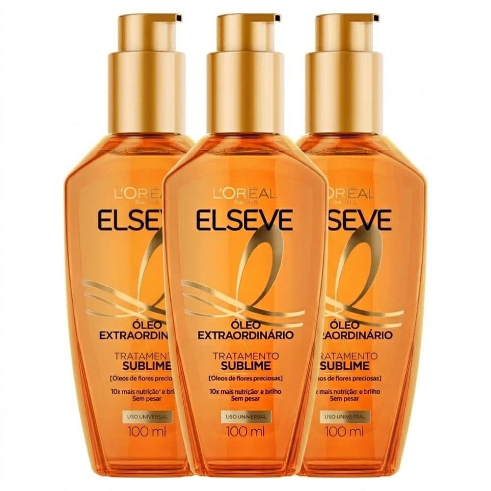 Kit 3 Óleo Capilar Elseve Extraordinário 100ml Cada