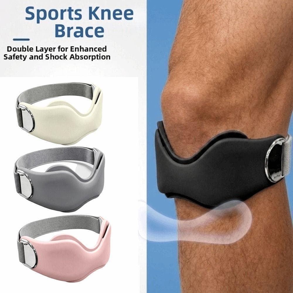 Joelheiras Com Cinto De Patela KERVOYN , Joelheira Esportiva Antiderrapante Absorção De Choque Ajustável Respirável