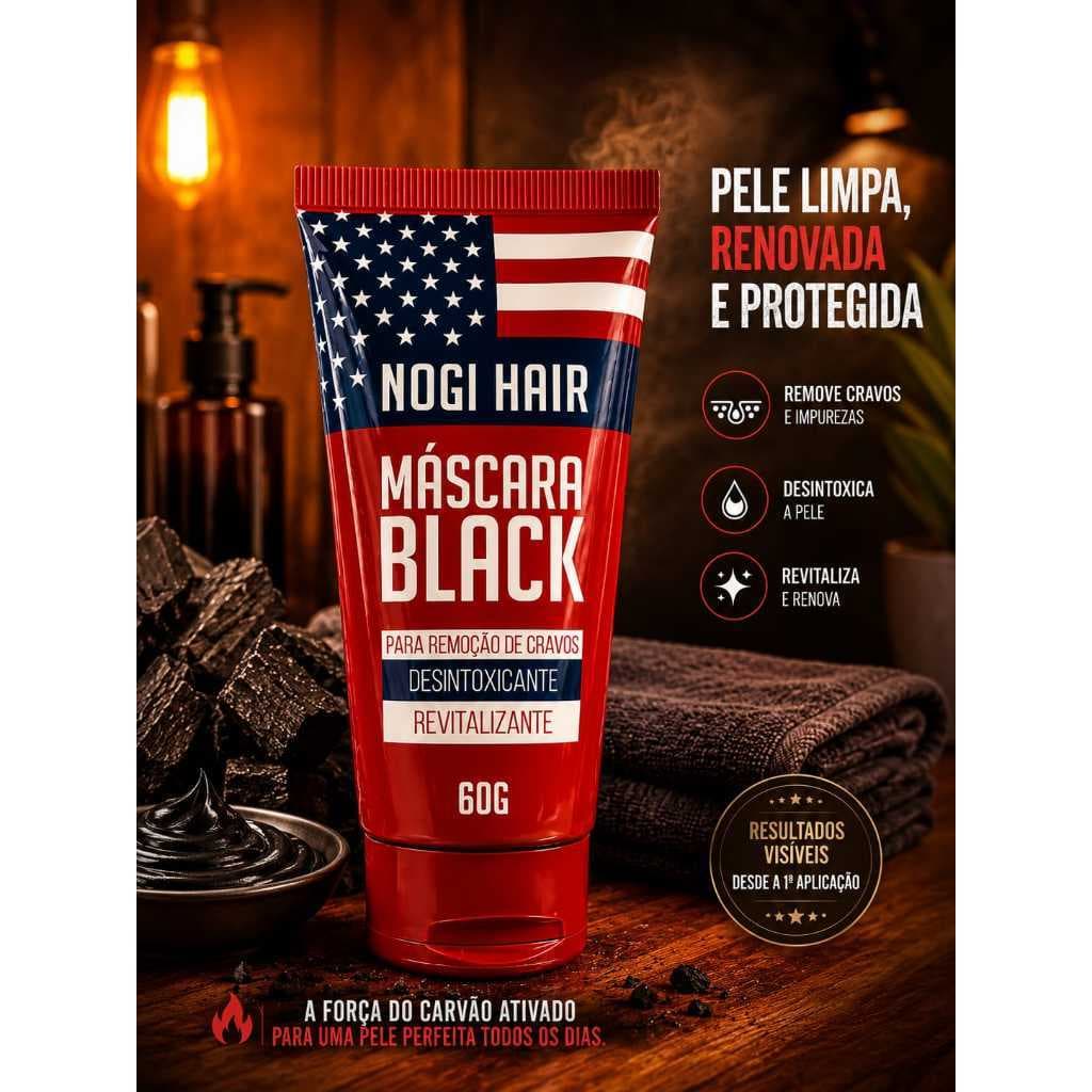 Máscara Negra 60g Anti Cravos Limpeza Facial Profunda Controle Oleosidade Removedor Cravos tratamento pele