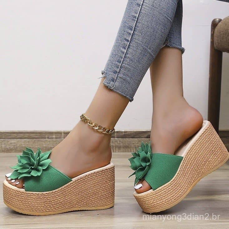 Sapatos De Salto Alto De 9 cm Para Praia De Verão , Femininos , Sandálias Com Laço .