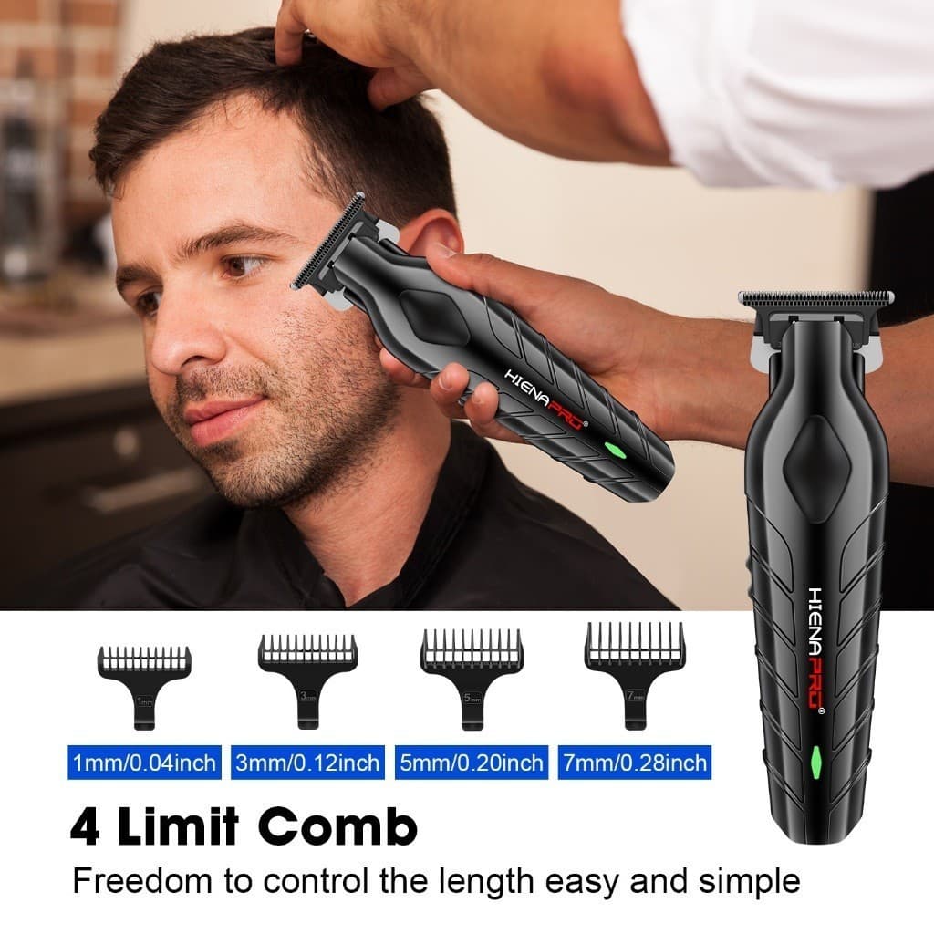 🔥Máquina de cortar cabelo profissional, aparador de pelos à prova d’água, com carregamento USB (acompanha acessórios)