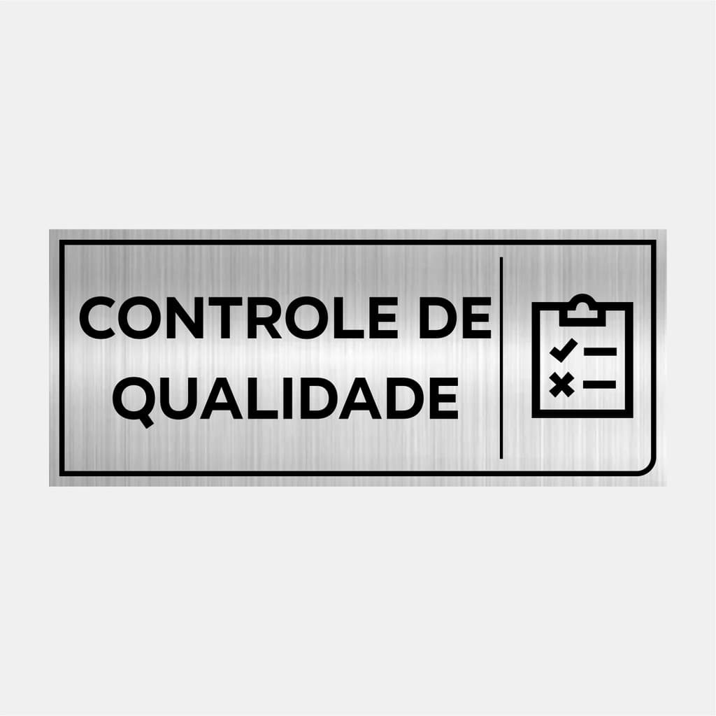 Placa Identificação Porta Controle De Qualidade 24x10cm