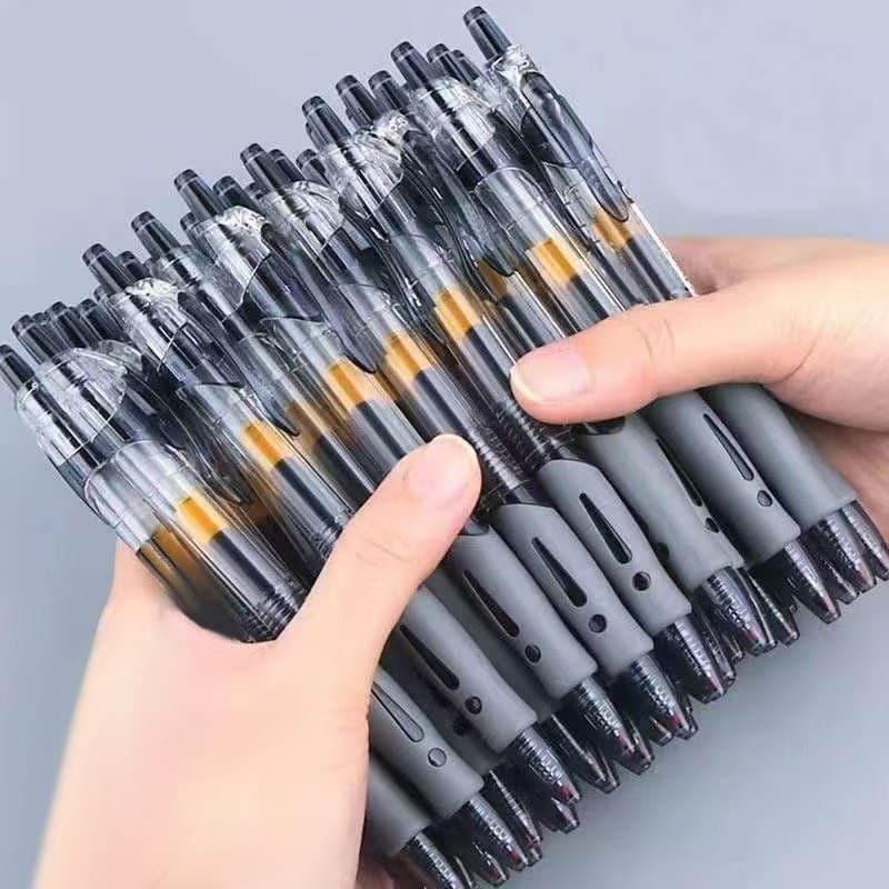 Caneta de Gel de imprensa, caneta-tinteiro preta com ponta de bala de 0.5, caneta de interrogação de pincel de exame de