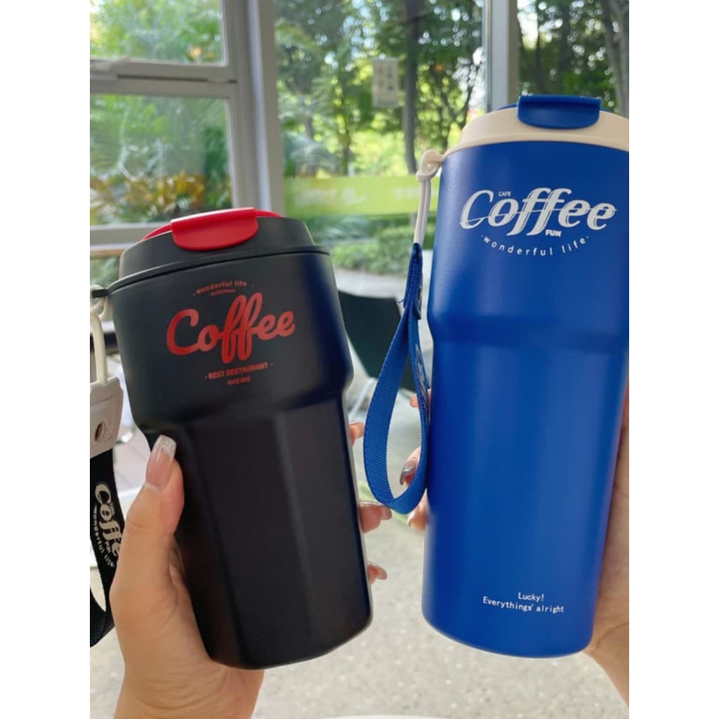 Super mesmo estilo copo térmico de aço inoxidável alto valor portátil café acompanhando copo grande capacidade casal Stu