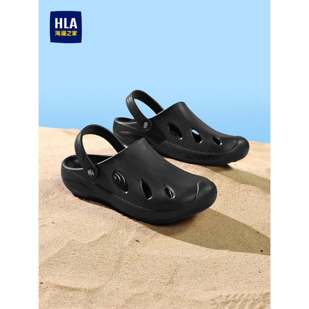 HLA/Hailan House Sapatos Masculinos 2026 Verão Novo Estilo Buraco Sapatos Masculinos Moda Sandálias Exteriores de Sola G