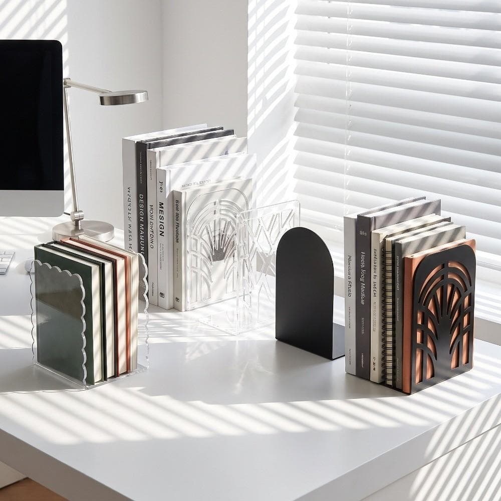 Suporte De Exibição De Livro Acrílico , Rack De Armazenamento De Livros De Mesa Decorativo Que Economiza Espaço , Organi