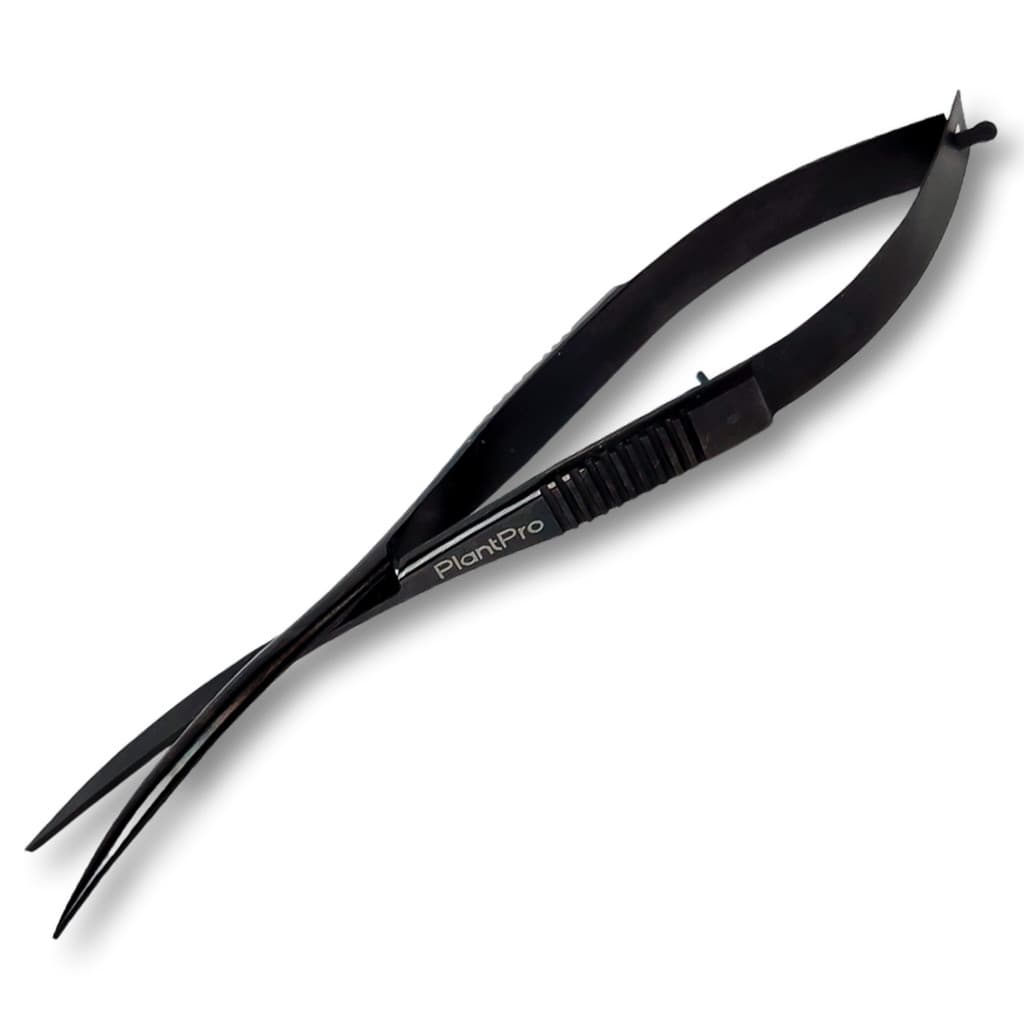 Tesoura de Mola Curva 15cm Black Line PlantPro Aço Aquário Plantado