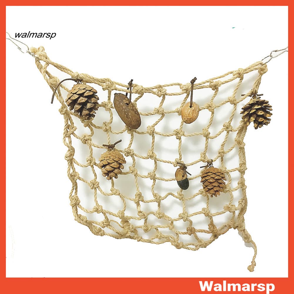 [WMP] Animal De Estimação Pássaro Papagaio Porca Pinha Malha Gaiola Suspensa Balanço Jogar Mastigar Brinquedo Interativo