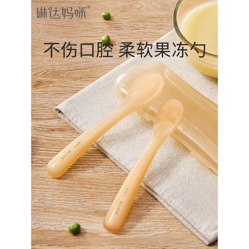 Linda mamãe bebê Silicone colher macia recém-nascido infantil crianças amamentação comer colher 6 meses talheres aliment