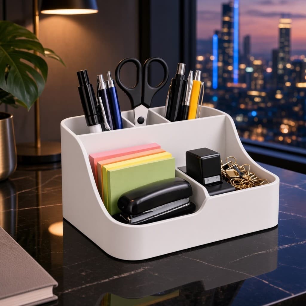 Organizador de Mesa com Porta-Canetas e Compartimentos Impressão 3D