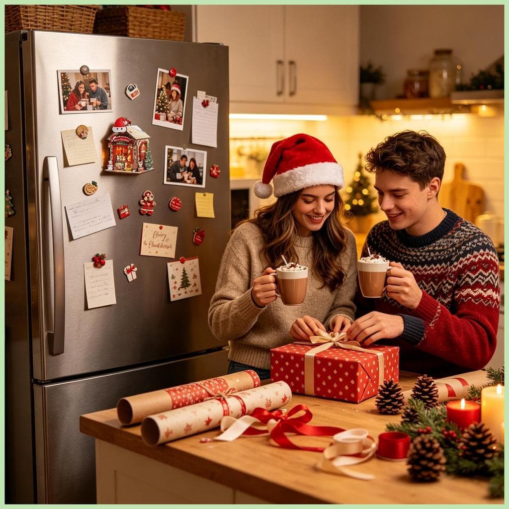 Ímãs De Natal 3D Cena Em Miniatura Modelo Artesanato Geladeira Quebra-Cabeça Para Casa kagli1br