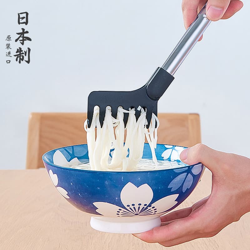 Clipe de macarrão importado do japão alça longa cozinha clipe de comida de aço inoxidável clipe de salada clipe de churr