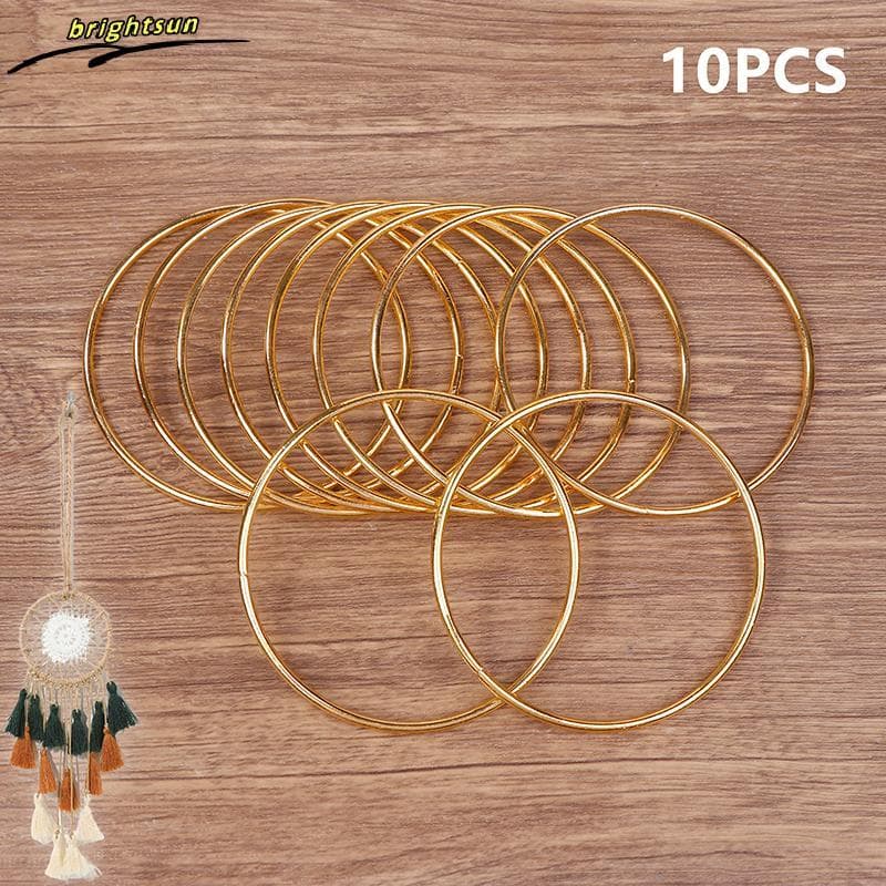 10 Pa 3 Polegada Ouro Dream Catcher Anéis De Metal Aros Macrame Anel Para Dreamcatchers E Artesanato