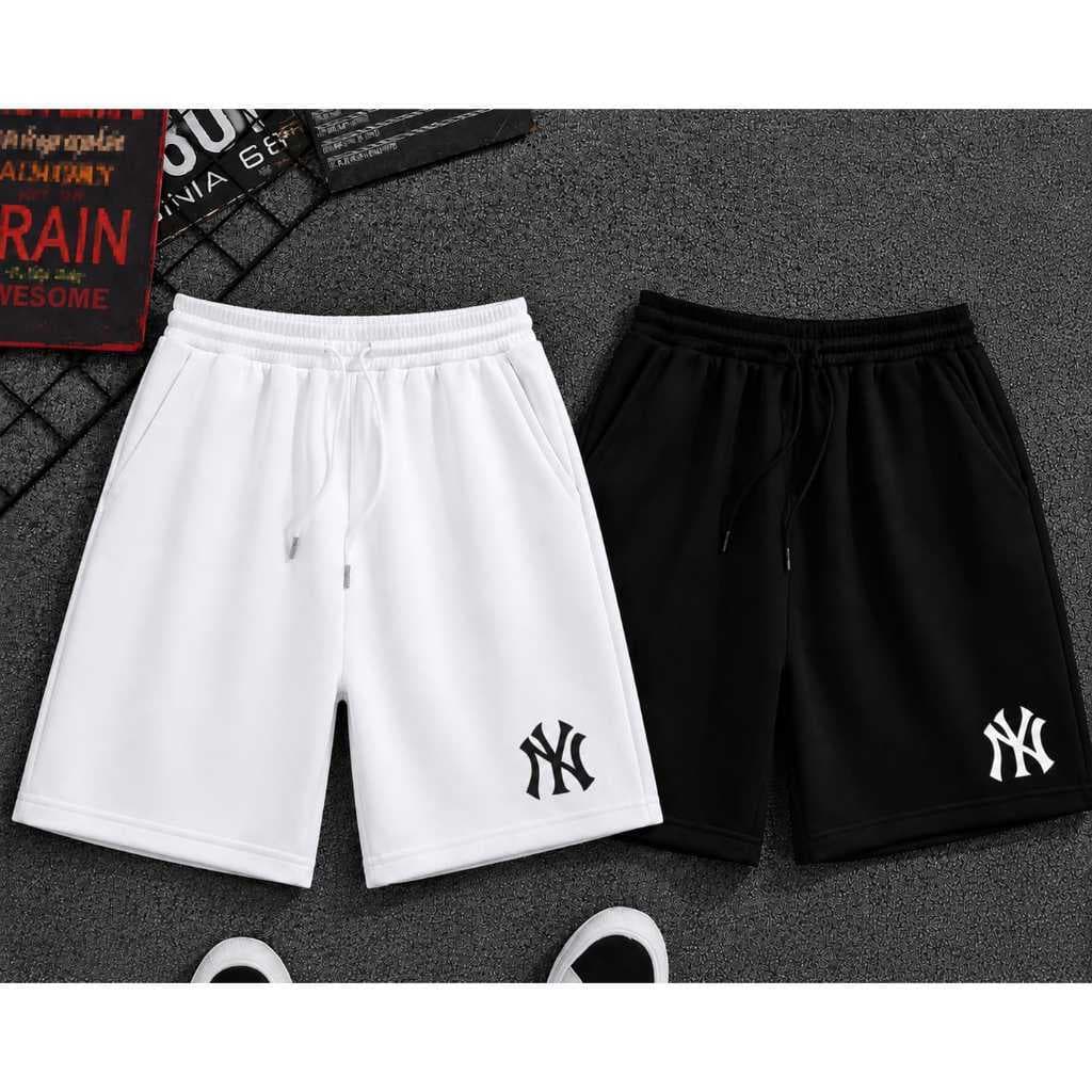 Kit 2 Bermudas Moletom NY Algodão Casual Básico Streetwear Conforto