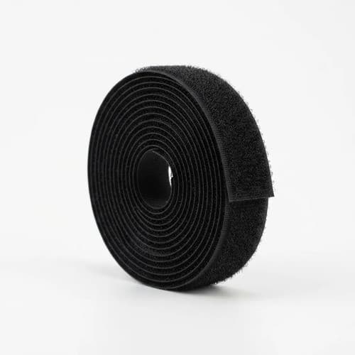 Fita Fixadora Velcro 25mm Rolo 25mts Preto Para Corturar Artesanato