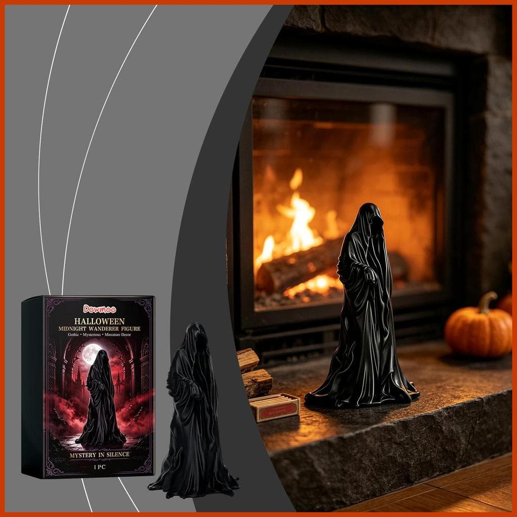 Decoração De Mesa De Halloween Gótico Vestindo Manto Arte Sem Rosto Estatueta Para Escritório Doméstico Interno habke2br
