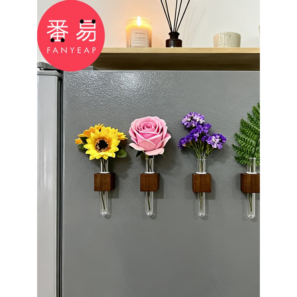 Adesivos de geladeira/arranjo de flores A1pn001-Arranjo de flores Adesivos de geladeira Decorativos magnéticos para plan