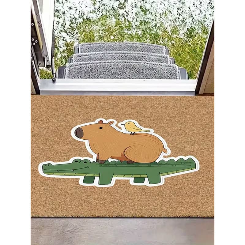 Estilo americano porta de entrada porta entrada porta imitação coco desfiado palma anel tapete engrossado raspagem lama