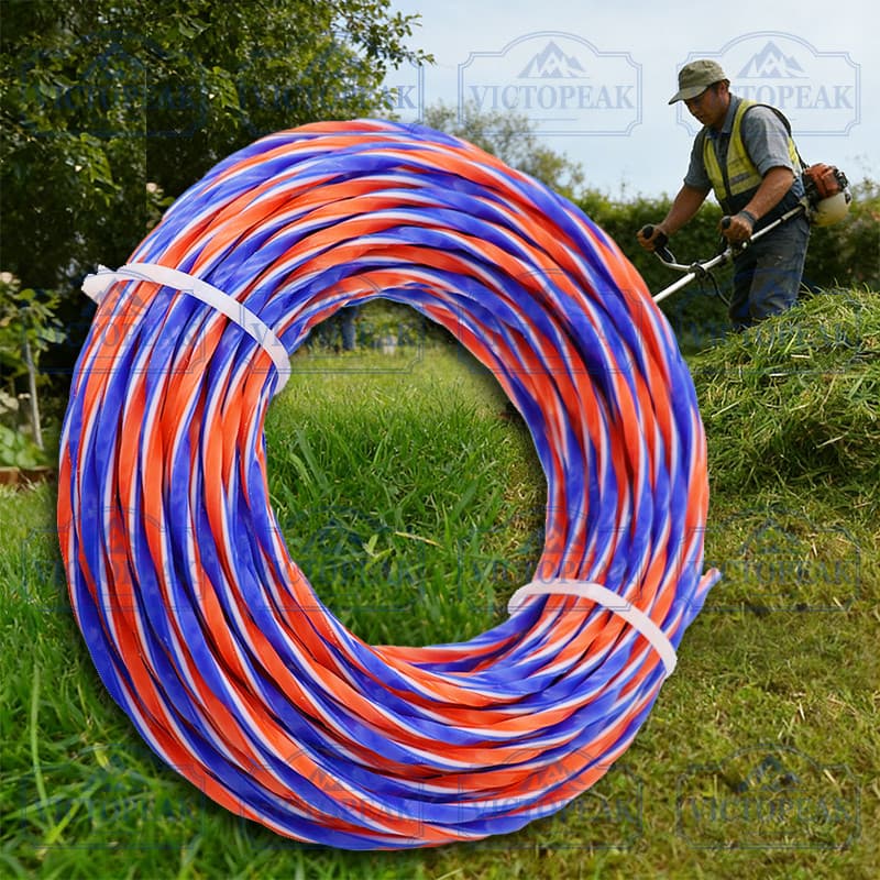 Linha Torcida Durável Do Aparador De Grama De Nylon 3.0mm 15M Corda De Substituição Carretel Para O Cortador