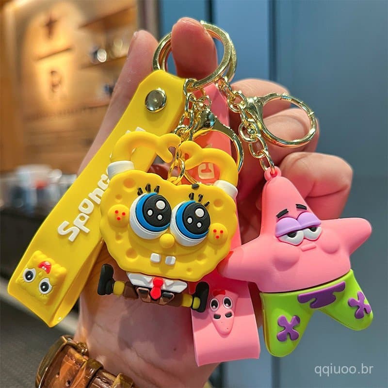 Pingente De Chaveiro De Carro Bob Esponja Calça Quadrada Patrick Star