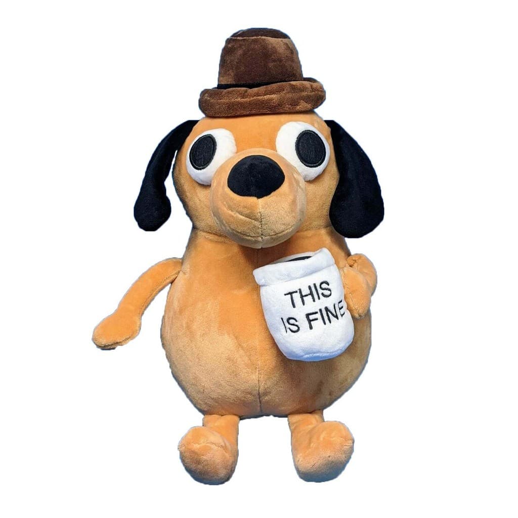 Este é fino cachorro café cachorro brinquedo de pelúcia boneca KC Green Comics On Fire