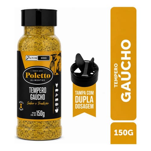 Tempero Gaucho Churrasco Premium Gourmet Poletto - 150g