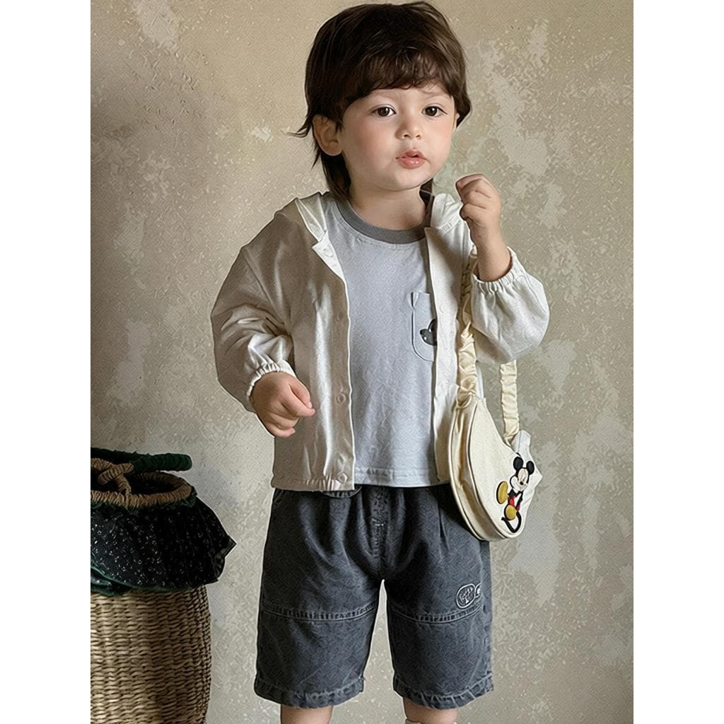 Roupas infantis com capuz protetor solar roupas legais de verão menino bebê novo Casual All-Match jaqueta superior verão