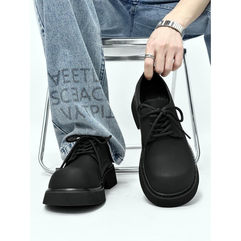 Paris High-End Derby sapatos masculinos cleanfit Mickey sapatos de dedo grande sola grossa aumentado estilo britânico sa