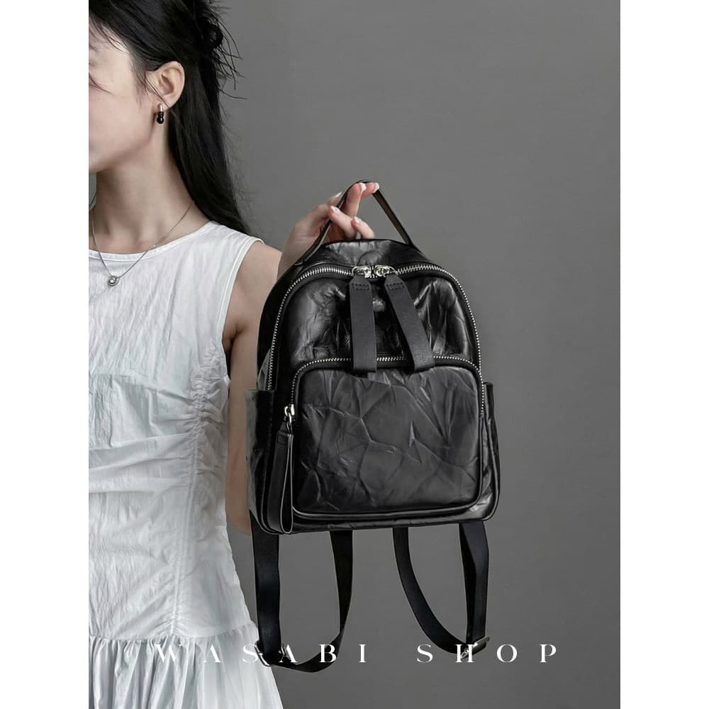 Mochila feminina High-End sentir nicho requintado mochila de couro feminino novo estilo Commuter viagem couro mochila fe