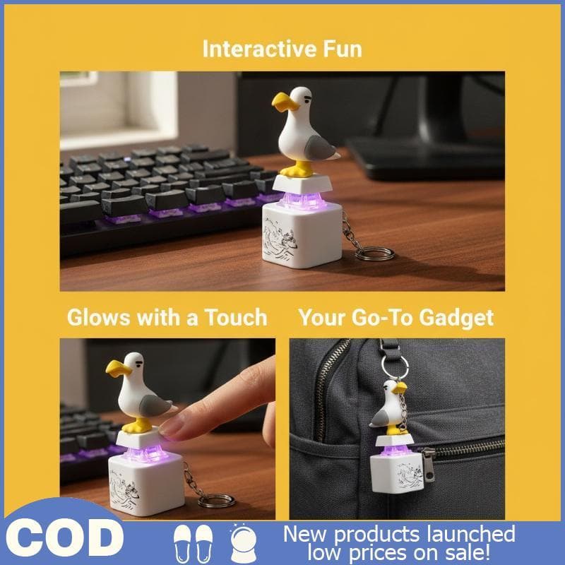 Hot > Seagull Mine Chaveiro Clier Toy LED Botão De Som Mini Fidget Stress Reliever Para Presente De Aniversário Favor De
