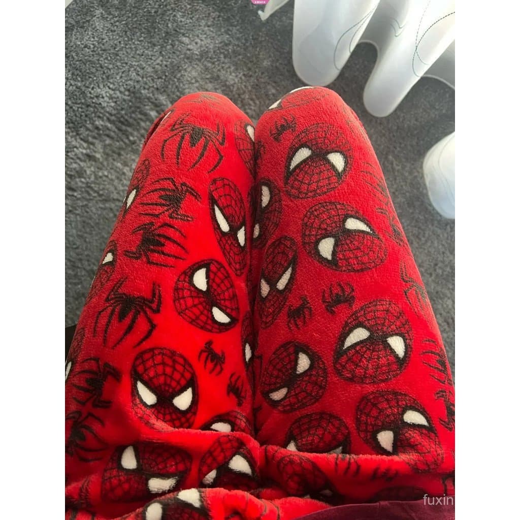 Conjunto de Pijamas Unissex de Veludo e Algodão Hello Kitty Spiderman, Calças Largas, Ajuste Confortável, Perfeito