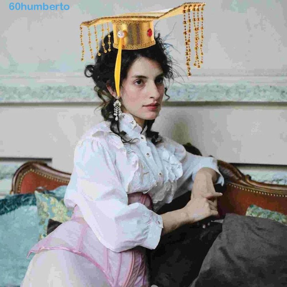 HUMBERTO Imperial Tiara Headwear , Dinastia Han Bradde Corrente Imperador Coroa , Chapéu Antigo Tradicional Tang Cosplay