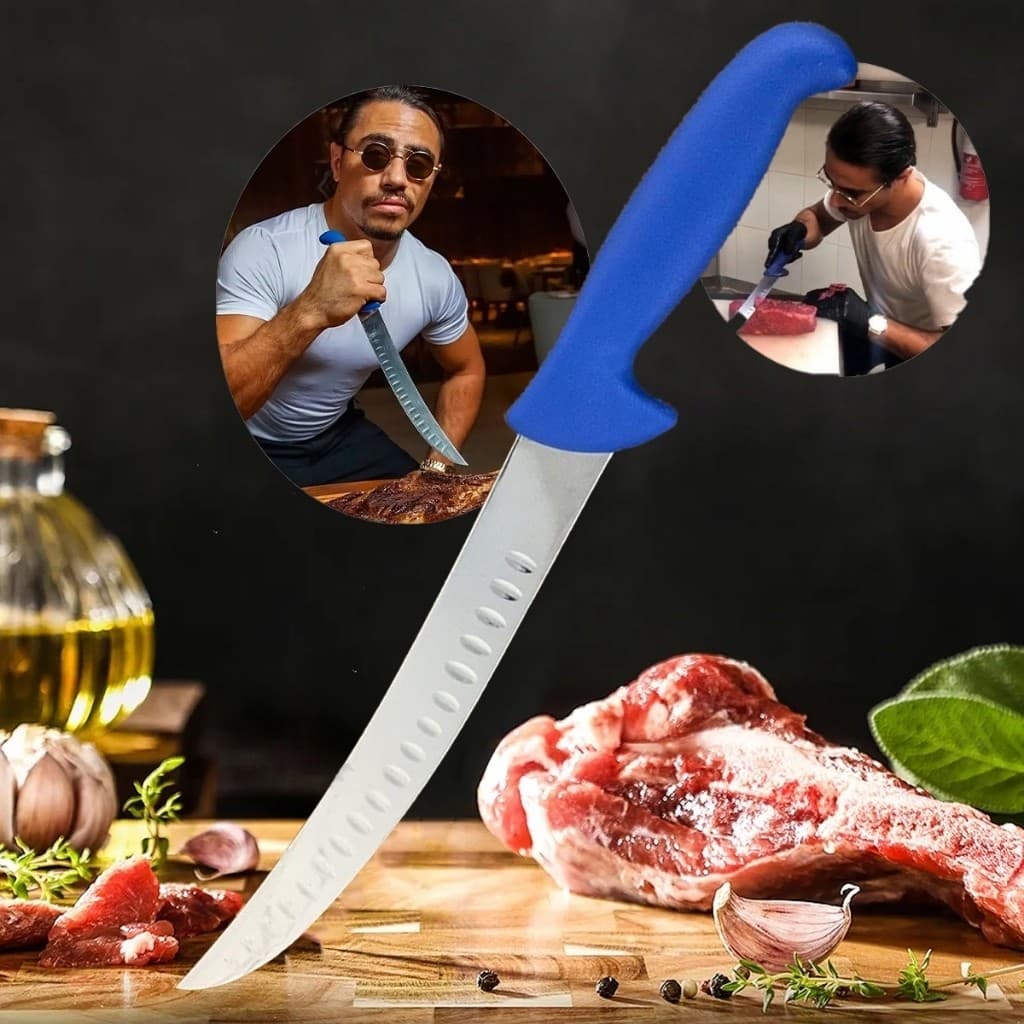 Faca Churrasco Aço Inox Salt Bae Chef LUWAVE