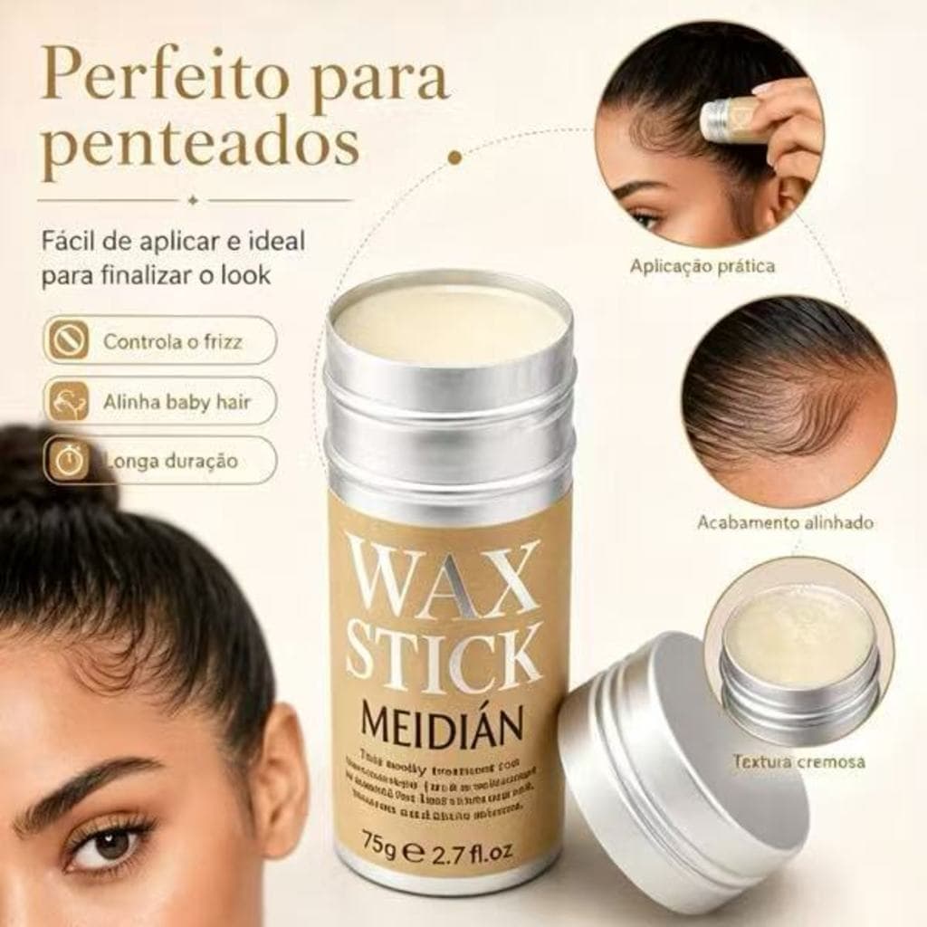 Hair Wax Stick 75G Bastão De Cera Capilar Para Modelar , Hidratar , Controlar O Frizz , Organizar Pontas Duplas
