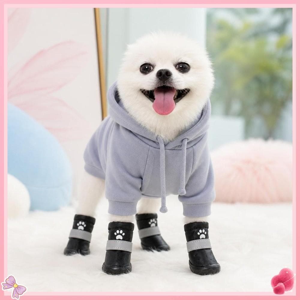 4 Peças Botas Para Animais De Estimação , Sapatos Antiderrapantes Antiincrustantes Cães , Suprimentos Calçados Du