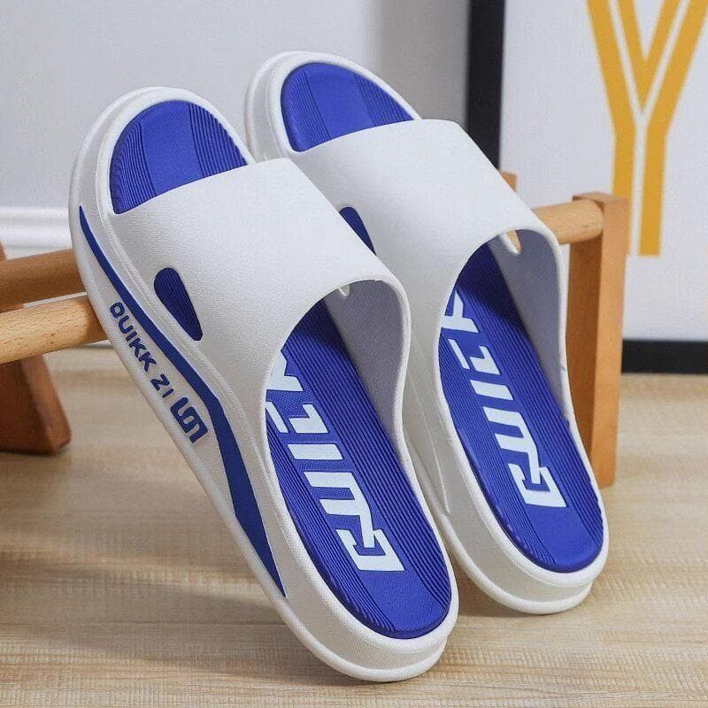 Chinelos de venda quente masculino verão sola grossa Super macio temperamento exterior vestindo banheiro banho interno s