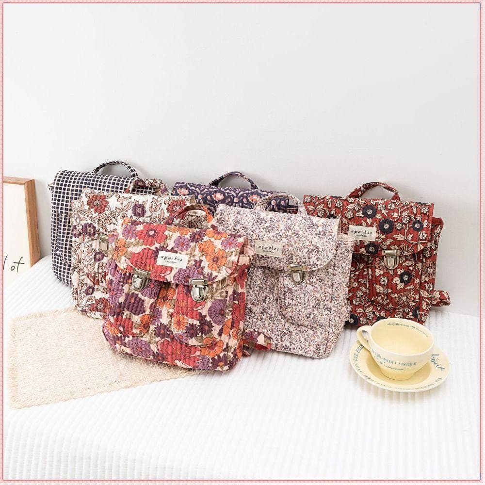 Mochila Para Bebê  , Bolsa Escolar Versátil Estilo Pastoral Bebês Casual Floral Leve