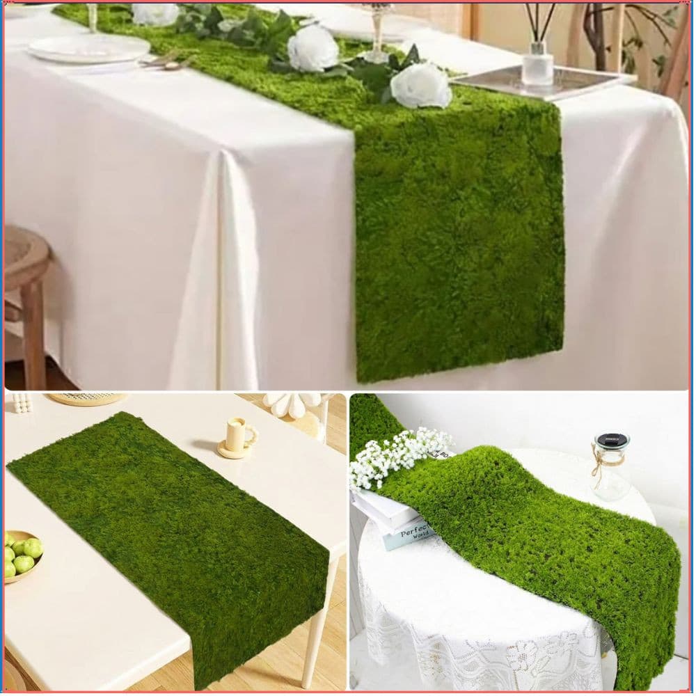 Corredor De Mesa De Relvado  , Grama Artificial Com Layout De Cena Verde , Largura 30 Cm